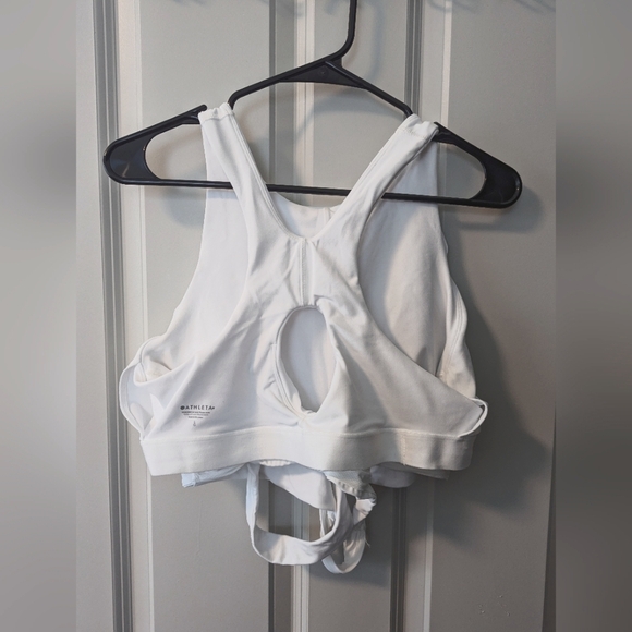 Athleta Keyhole Low Impact Bra White Large - Picture 6 of 7
